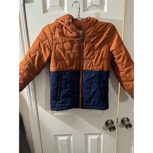 Magellan puffy front zip Blue Rust Jacket Size Medium (10-12)